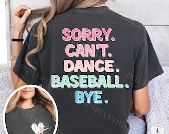 Baseball and Dance Mom of Both In My Baseball Era Dance Era Retro T-Shirt Mom of Both Baseball Little League Dance Mom Custom Sport Tee