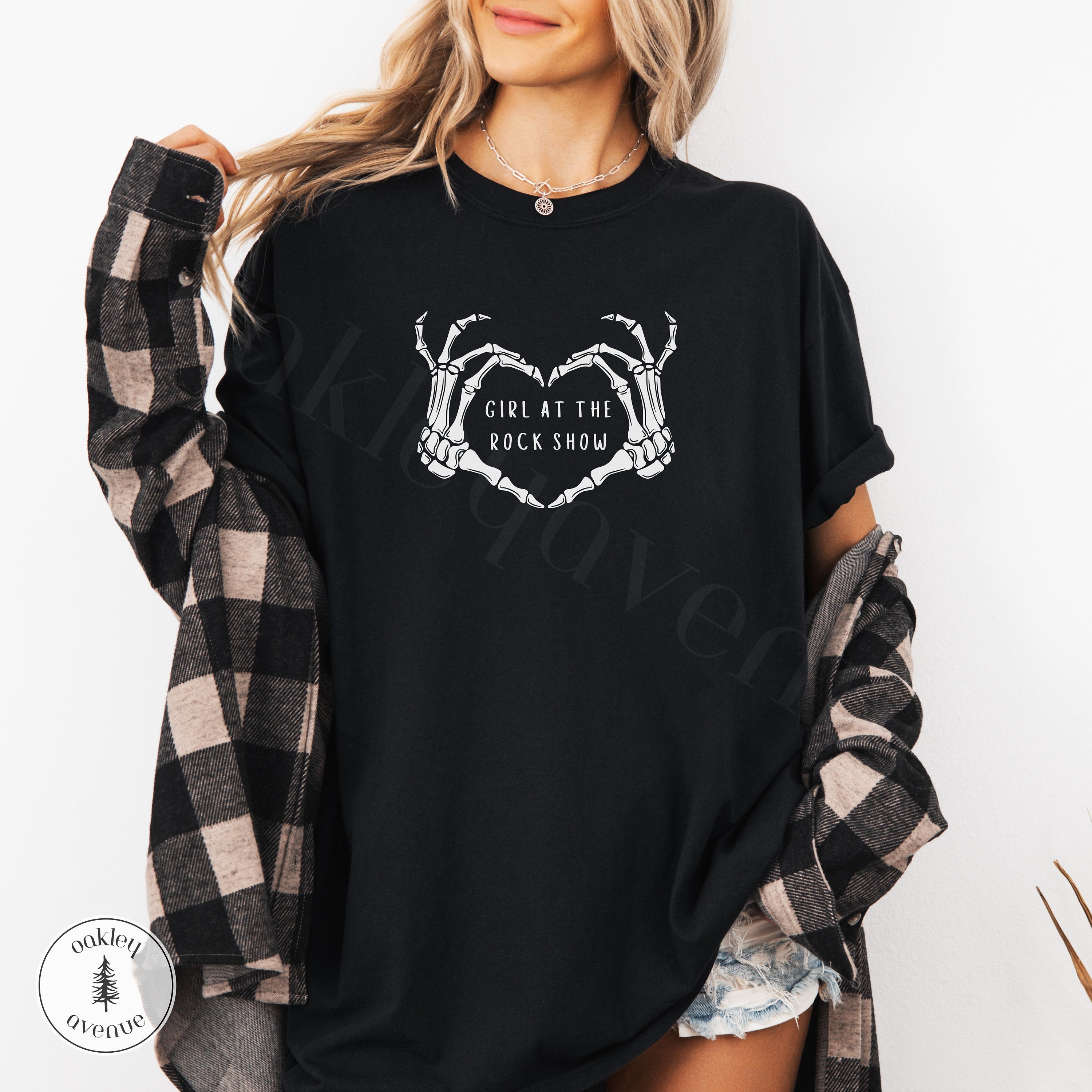 Girl at the Rock Show Comfort Colors Tee Cute Concert T-shirt Emo 