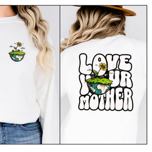 Retro Earth Day Shirt Nature Lover Planet Earth SVG Environmental Activist Gift Earth Day SVG Protect Mother Earth Graphic Tee Flower Shirt