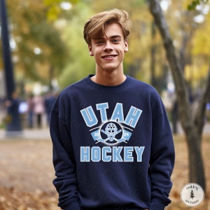 Utah Hockey Saison Bekleidung, Unisex Rundhalsausschnitt, Hockey-Fanausrüstung, kundenspezifische Utah-Hockey-Trikots, SLC Hockey-merch, Hockey-Team-Pullover-Team-Hoodies