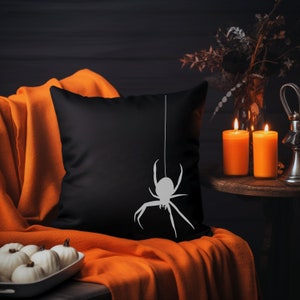Spiderweb Halloween Pillow, Halloween Throw Pillow, Cute Halloween Pillow, Halloween Pillow, Seasonal Throw Pillows, Throw Pillows, Spiders