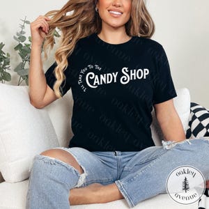 T-shirt à inscription Candy Shop | t-shirt vintage avec logo de la boutique de bonbons