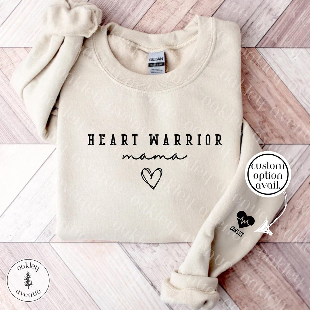Custom Heart Warrior Mama Crew CHD Awareness Month Zipper Club BAV ...