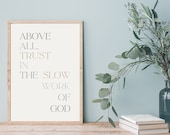 Faith Printable Wall Art, Modern Christian Poster, Prayer of Patient Trust, Neutral Wall Decor, Christian Home Decor, Digital Download Art