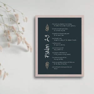 Psalm 23 Wandkunst, Psalmen digitaler Download, Bibelvers druckbar, Schriftkunst, christliche Geschenke für Frauen, Der Herr ist mein Hirte Poster
