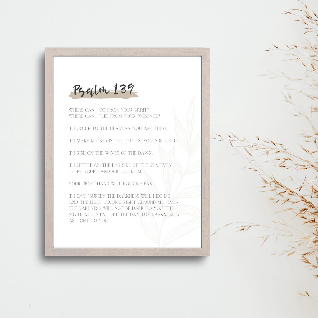 Psalm 139 Printable Psalm 139 Wall Art Boho Scripture Poster Bible Psalm 139 Printable Psalm 139 Wall Art Boho Scripture Poster Bible