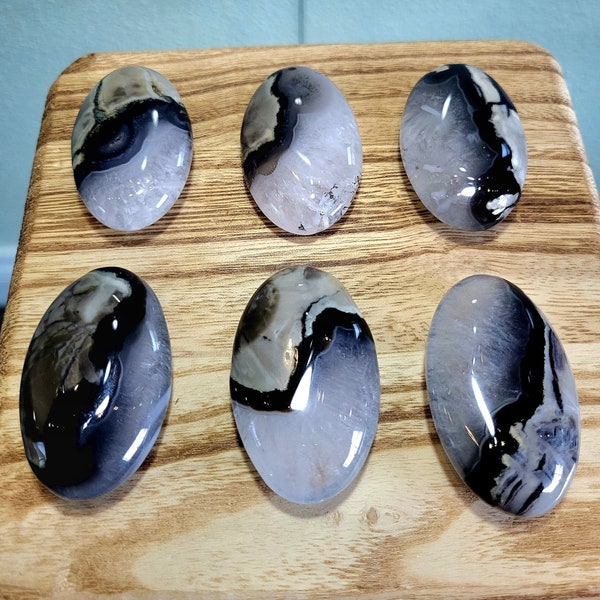 VOLCANIC AGATE Palm/Worry Stones!!