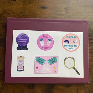 Vinyl Sticker, Aufkleberbogen, Aufkleber für psychische Gesundheit, chronische Krankheiten, Positivität Aufkleber