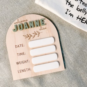 Birth Announcement Sign, Birth Stats, Birth Announcement Board, Baby Name Board, Baby Name Sign, New Baby Sign, Birth Stat Sign