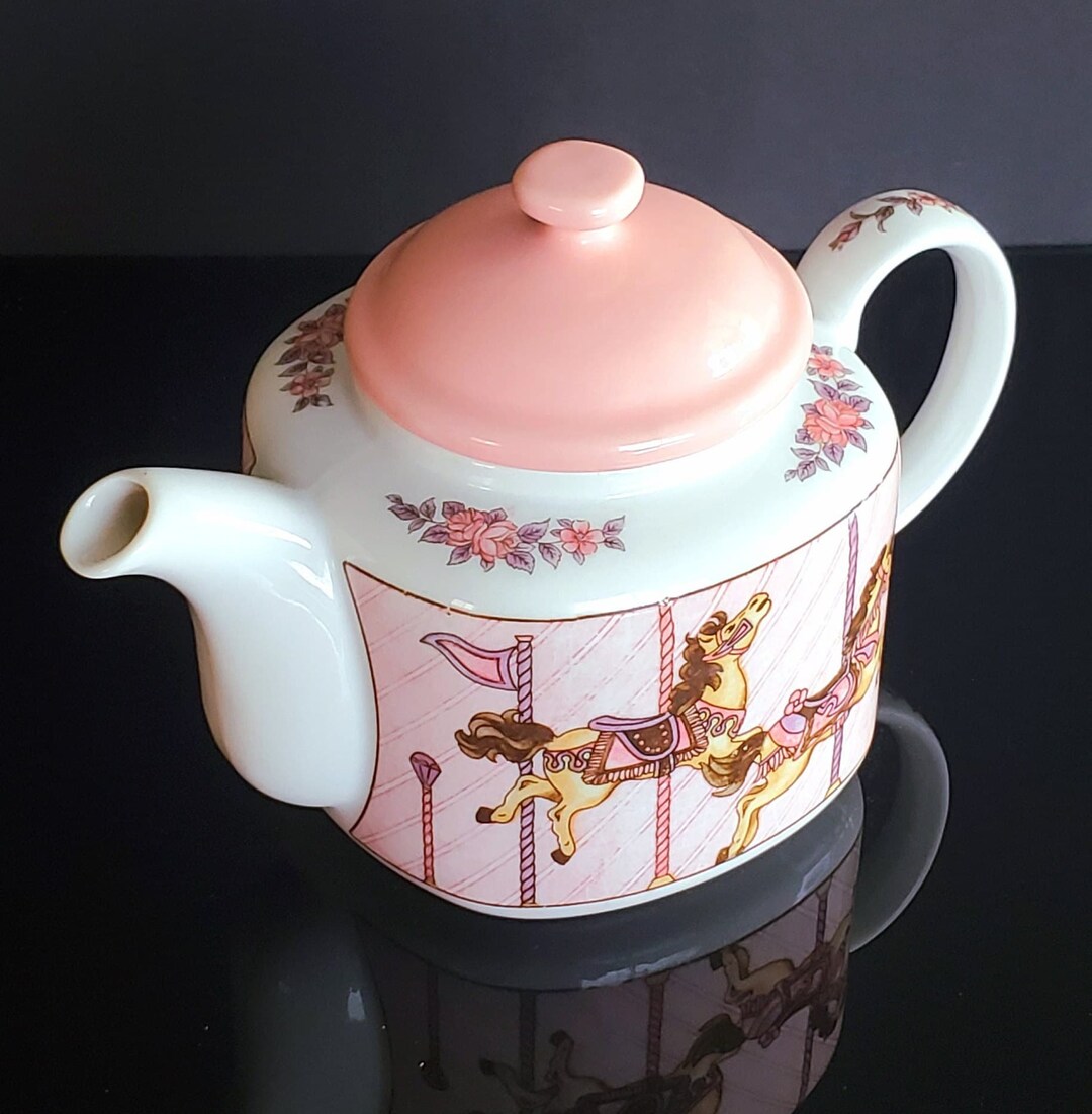 Vintage Carousel Porcelain Coffeeteapot by Takahashi San Etsy