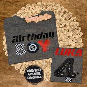 Need Four Speed Kids Birthday Shirt, Racecar Birthday Shirt, Racing Birthday Shirt, Birthday Gift, Fast Four Birthday Tee, Custom Name & Age