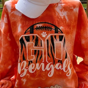 New Tye Dye Go Bengals Sweatshirt, Go Bengals, Cincy Shirt, Bengals Mascot Shirt, Cincinnati Football, Youth Bengals Shirt