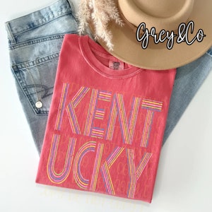 Comfort Colors Kentucky Tee, Super Cute Retro Kentucky, Kentucky Tshirt, Spring KY Tee, Gifts for her, Christmas Gifts