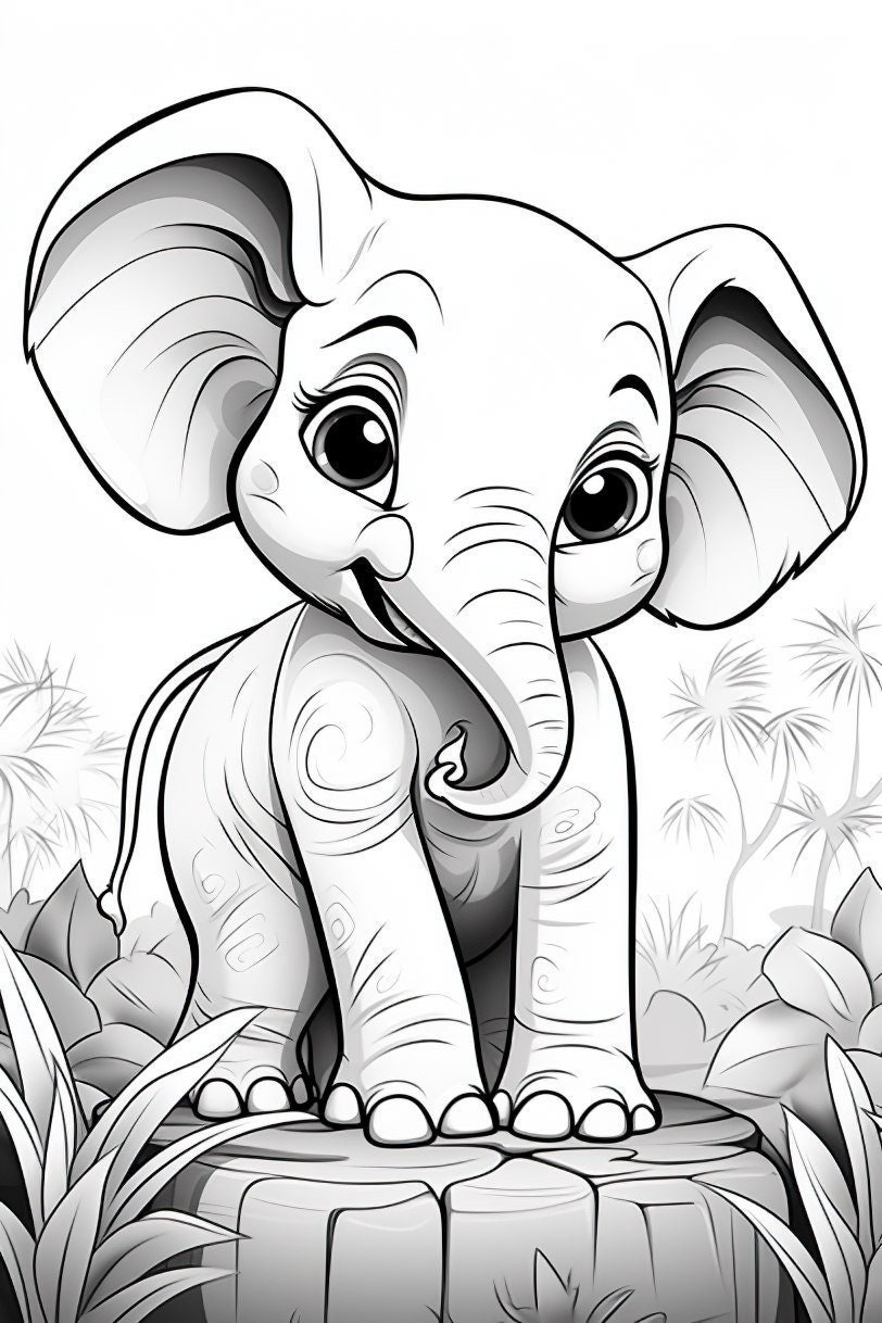 Animal Coloring Page A4 5x | Printable Coloring Pages | Download