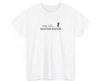 Sim, eu sou um mestre da isca! Camiseta Y2K, Camiseta de cultura irônica, Roupa satírica e moderna, Produtos Y2K de qualidade, Camiseta engraçada de pesca, Camisetas de pesca