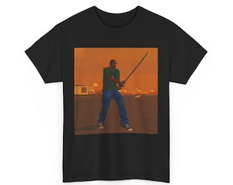 Samurai CJ Iconic Shirt, Neutral Color Graphic Tee, Well Fitting Cotton T-Shirt, Humorous Tee for Men, Y2K Culture Shirt, Y2K Graphic Tee
