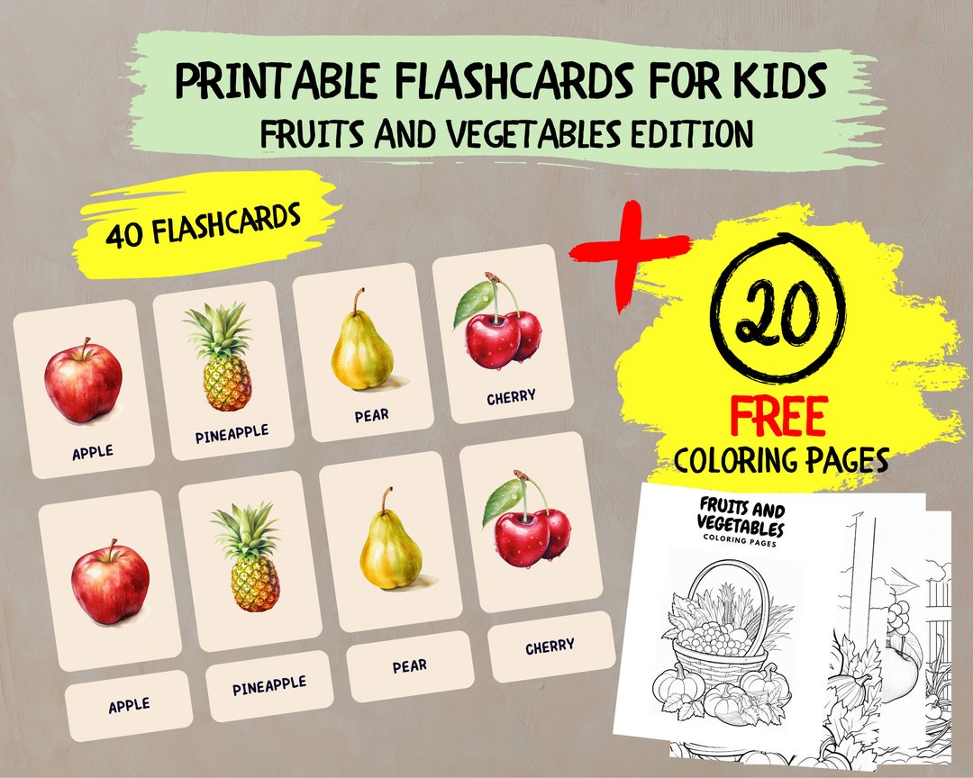 40-fruits-and-vegetables-cards-20-free-coloring-pages-kids-flashcards-pre-school-cards-educational-printable-cards-instant-download-etsy