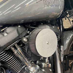 Harley Stage 1 5.5&quot; Air Cleaner Cover Raw Laser Cut Aluminuim
