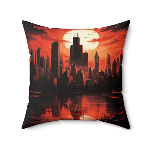 Chicago Pillow - Unique Urban Decor for Tech Lovers