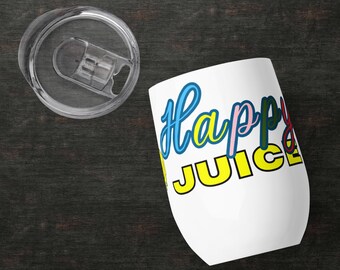 Happy Juice Wine tumbler | Perfect Gift | For Her | Sports Tumbler | Emoji Tumbler