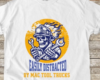 T-shirt Mac Tool Truck : distrait par des outils, cadeau de mécanicien