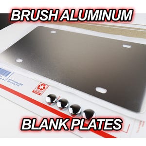 Roestvrij geborstelde aluminium kaptafel voor kentekenplaat Blanco voor custom met hoofdletters