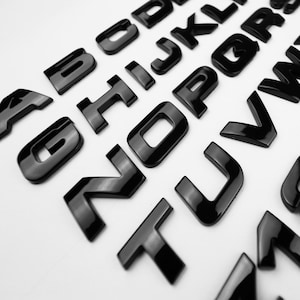 OEM Quality 3D A-Z Gloss Black Letters and Numbers Emblem Badge for ...