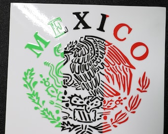 Mexico Mexican eagle Coat of Arms Flag Independencia de Mexico Decal Viva Mexico 2D Vinyl Sticker Self Adhesive from SVG Decals
