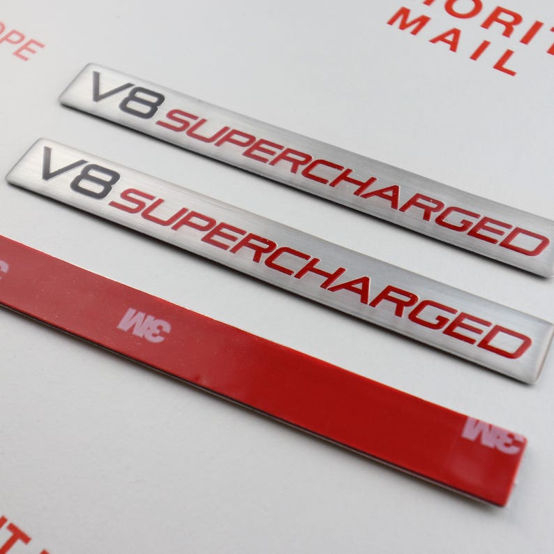 Supercharged Text 3 Brand New SUPERCHARGED Super Charged Aluminum Embossed Badges Emblem ...