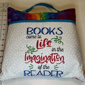 Reading Pillow with Embroidery
