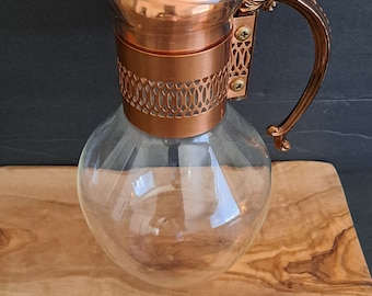 1950s PYREX Copper Handle Coffee or tea CARAFE