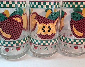 A is for Apple glassware tumblers by table tops unlimited