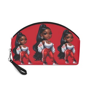 Bolsa de maquillaje para hermandad, neceser DST, bolsa con cremallera con letras griegas, regalo personalizado para hermandad, organizador de maquillaje, accesorio para la vida griega