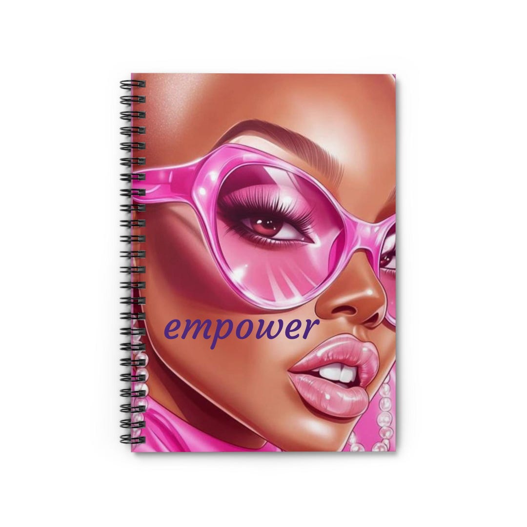 Spiral Notebook - Empowering Pink Breast Cancer Warrior, Ruled Line ...