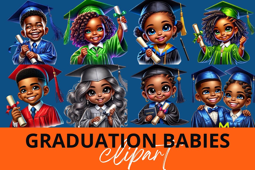Graduation Babies; 17 PNG Upscale Images African American Babies ...