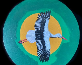 PINTURA DE CIGÜEÑA - negro excluido