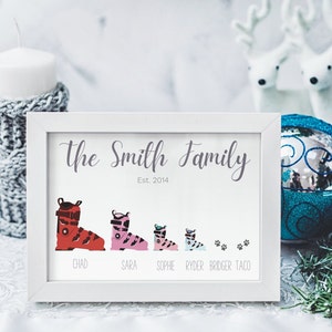 Skier Family Portrait - Digital Download
