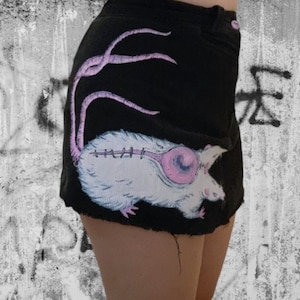 Two headed Rat Punk skirt handmade