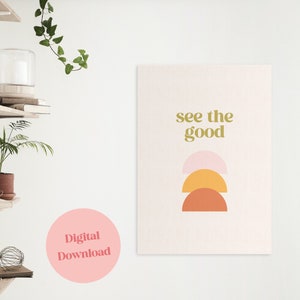 See the Good Digitaler Kunstdruck in Wüstentönen mit modernen geometrischen Formen - mehrere Größen enthalten
