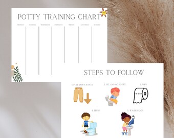 Potty Training Sticker Chart and Steps to Follow