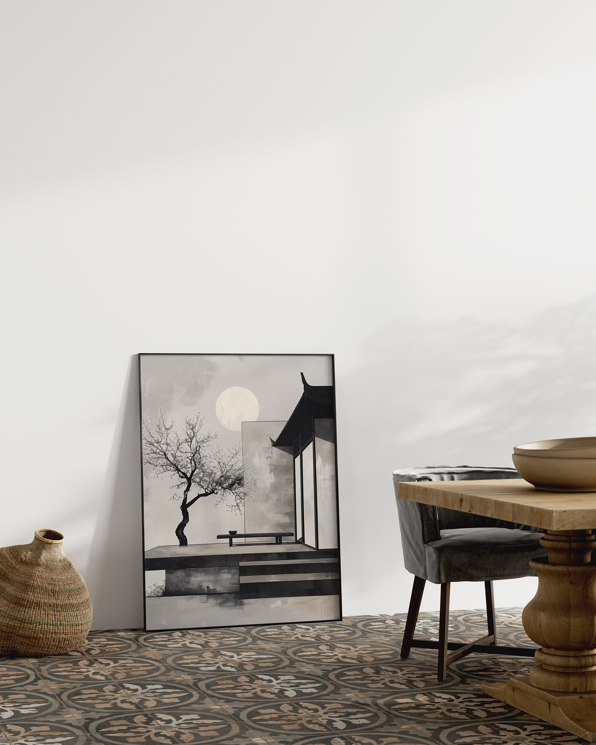 Japandi Scandinavian Wall Art Print Minimalist Modern Neutral Colors ...