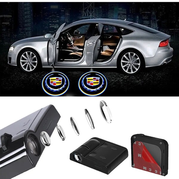 2X PC Cadillac Door Light , Car Door Projector, Car Door Lights, Logo Projector Swag Light, Car Accessories, Car Lights, Car Guy Gift