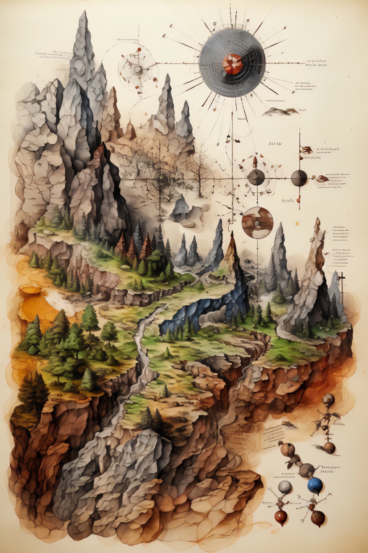 Atlas of the Realms Discovering the Unknown Lands. Etsy España