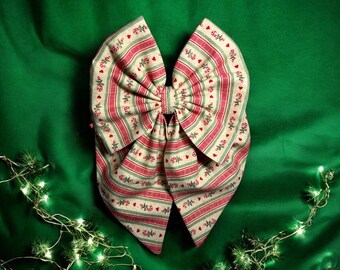 Sweet Christmas Fable Style Bow, Christmas Bow, Long Tail Christmas Bow, Winter Fable, Christmas Fable Bow, Alligator Clip Bow, Sweet