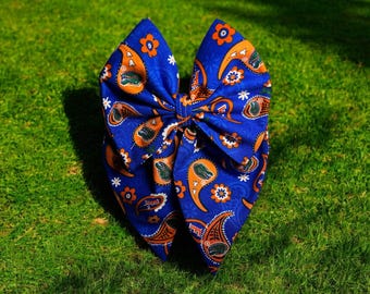 Lazo con espirales de los UF Gators, UF, azul y naranja, Go Gators, lazo de temporada de fútbol, lazo de fútbol universitario, lazo Fable, lazo con pinza de cocodrilo