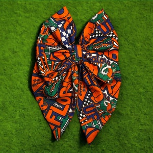 UF Gators Fable Bow, UF, Blue and Orange, Go Gators, Football season bow, college football bow, Fable Bow, Alligator Clip Bow