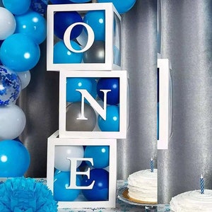 1st Birthday Decoration Balloon Boxes - ONE Balloon Boxes - Balloon Blocks - 3pcs - Fast Delivery