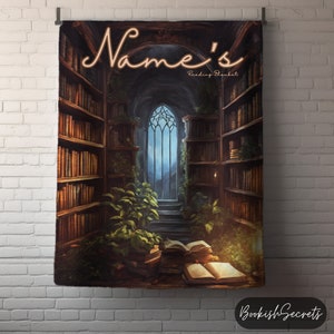 Personalized Book Lover Fleece Blanket: Custom Cozy Throw