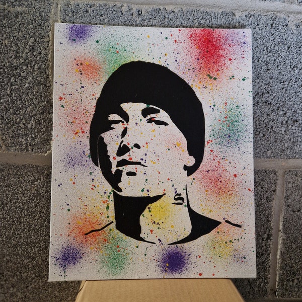 Toile pochoir street art pop art eminem