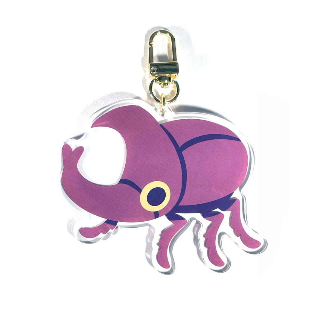 Rhino Beetle Acrylic Keychain - Etsy